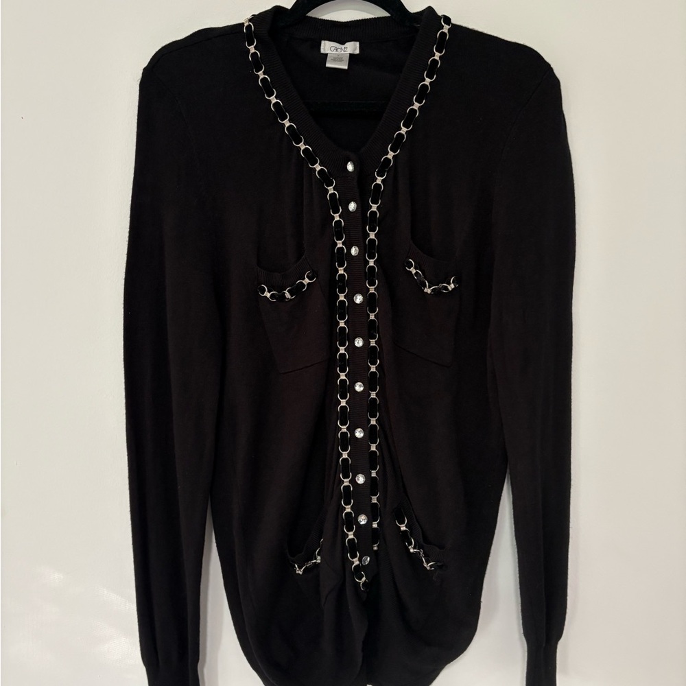 Cache Chain-Trim Cardigan